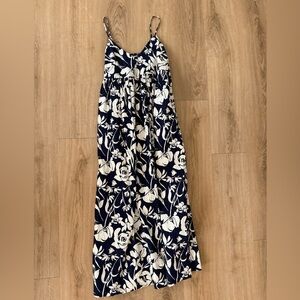 Target A New Day Floral Maxi Dress in Navy and White